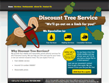 Tablet Screenshot of joesdiscounttreeservice.com